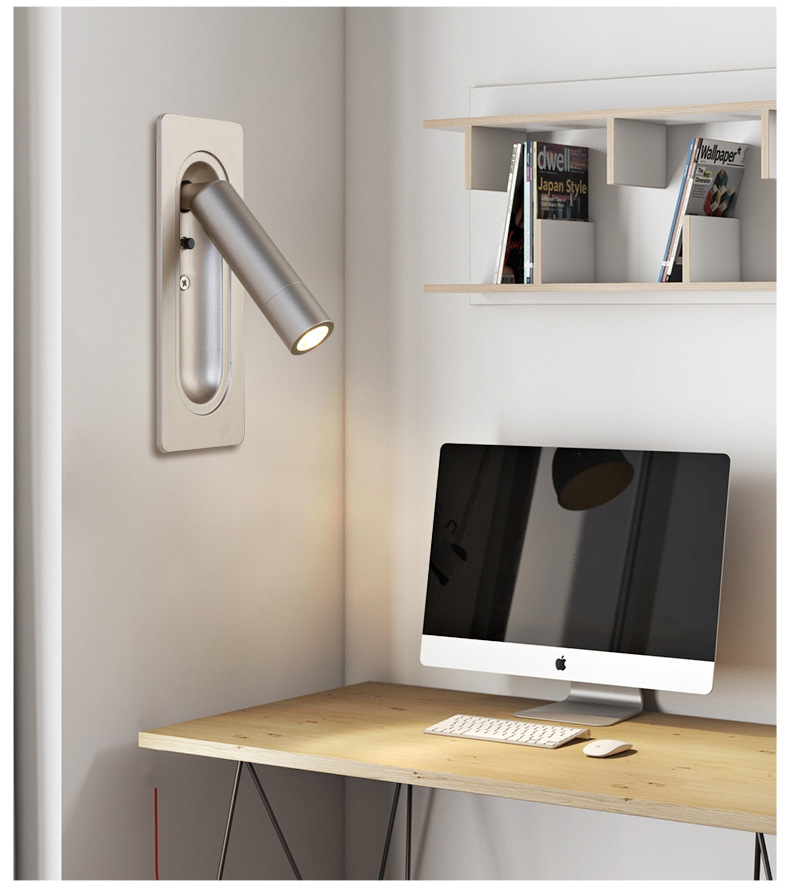 Built-in hotel bedside wall lamp, Vienna built-in magnetic reading lamp, all-season high-end wall lamp, Atour new style pic 8