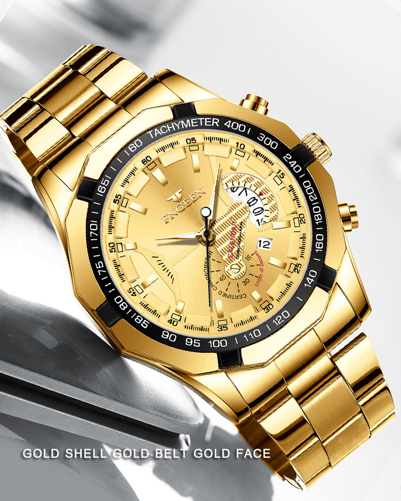 Fenzun waterproof non-mechanical watch, large dial watch, super large new calendar cross-border Shopee watch, creative technology pic 60