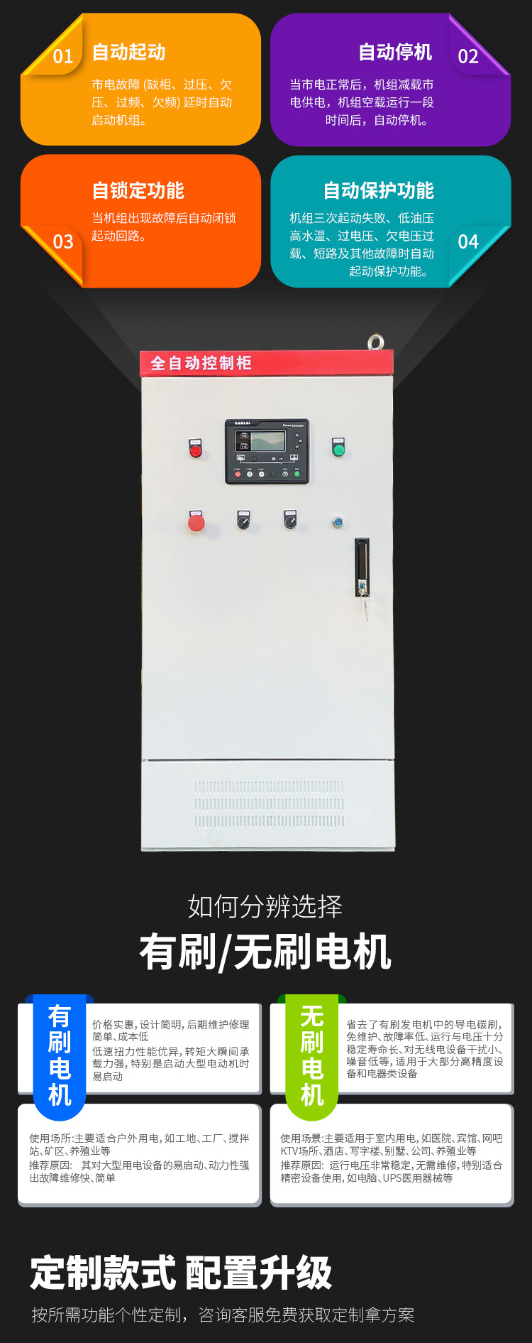 潍柴玉柴康明斯30KW柴油发电机组50/100千瓦发电机组380v三相静音详情5