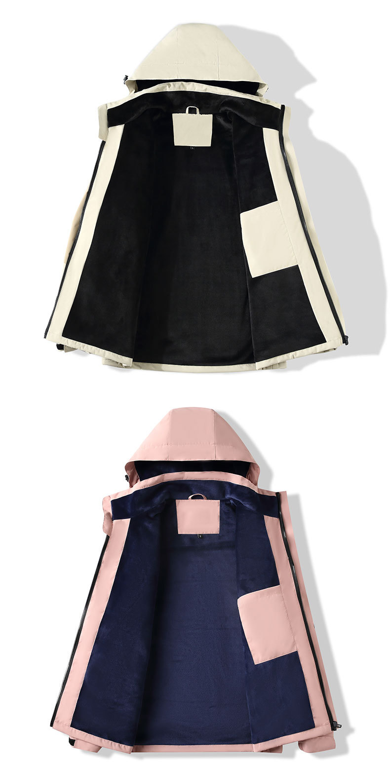 冬季一体冲锋衣工作服定 制logo加绒保暖刺绣户外团体活动服制图详情7