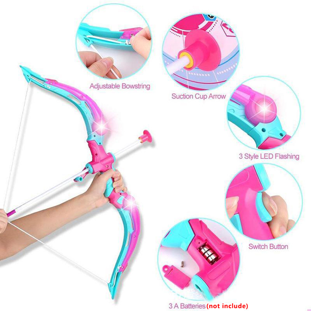 跨境热销儿童弓箭玩具套装射击射箭灯光带吸盘运动Bow And Arrow详情3