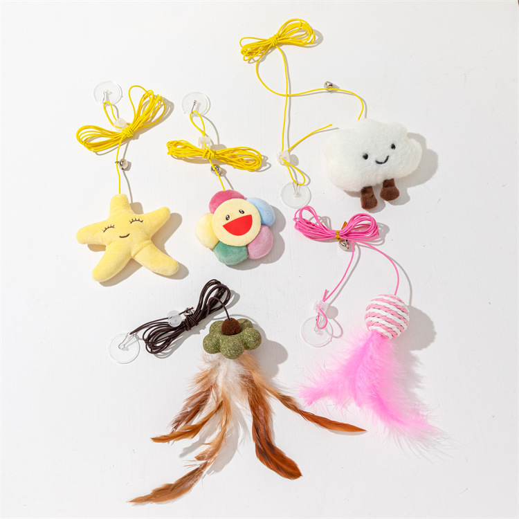 New cat-playing stick, swing, hanging door, cat toy, butterfly with catnip, self-entertainment, hanging, telescopic and adjustable pic 68