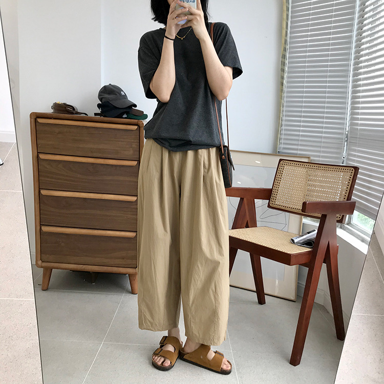 巨百搭轻薄透气酵洗棉小个子奶奶裤九分宽松显瘦休闲裤女夏季薄款详情24