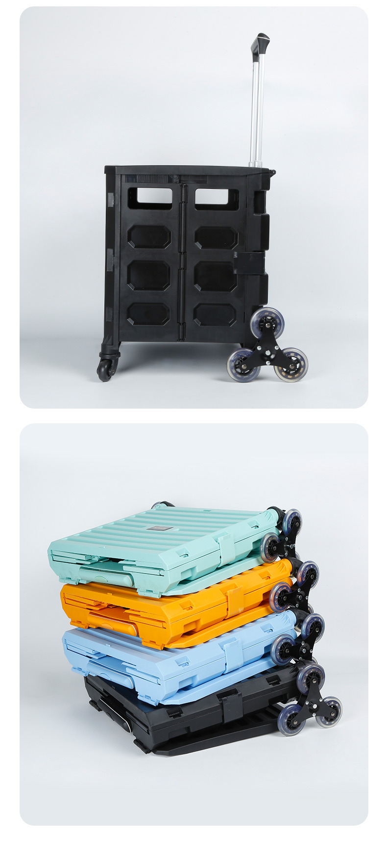 便携购物车爬坡小推车网红折叠拖车爬楼车家用拉杆老人买菜车拉车详情5