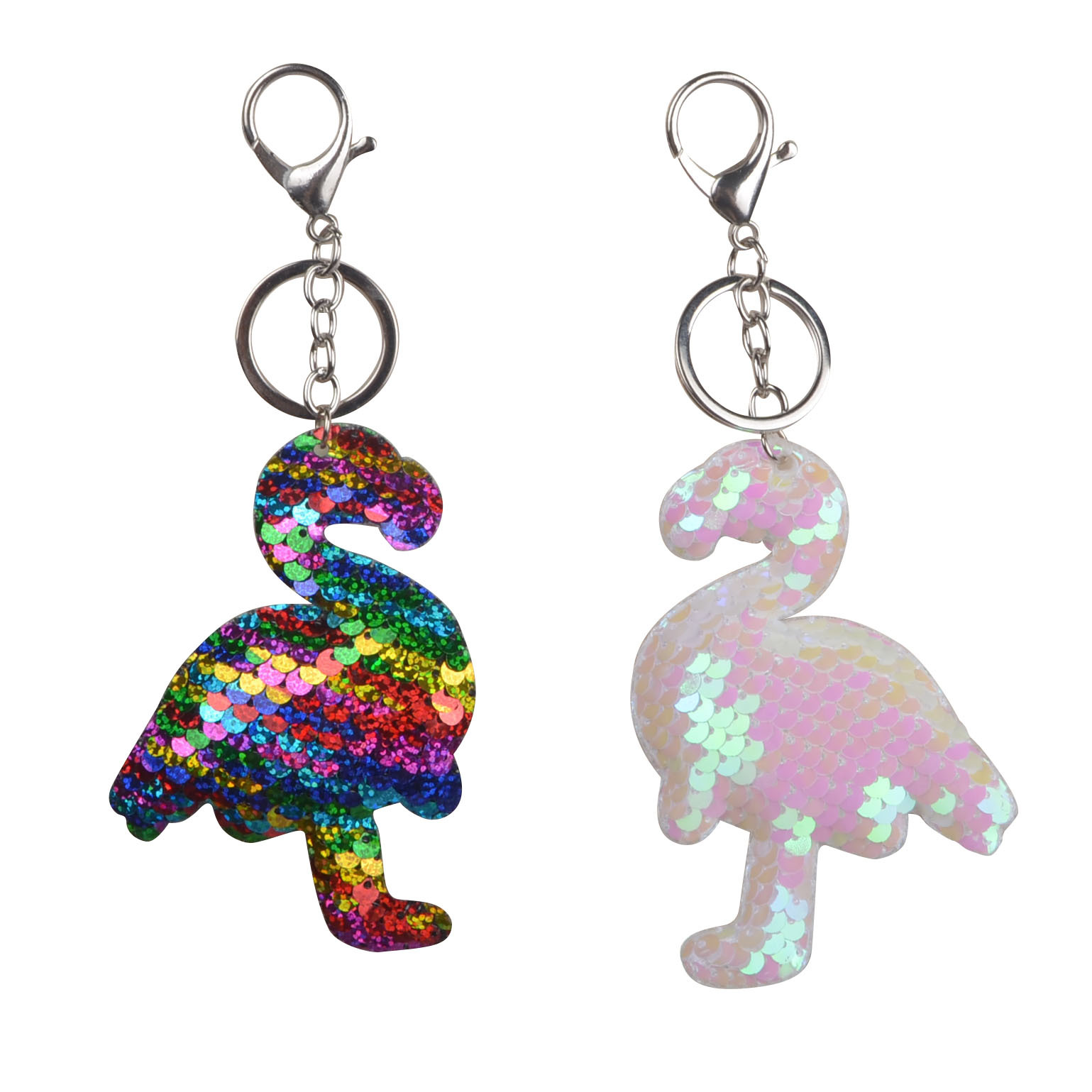 双面亮片包包独角兽海豚火烈鸟钥匙扣动物美人鱼礼品挂件跨境爆款详情13