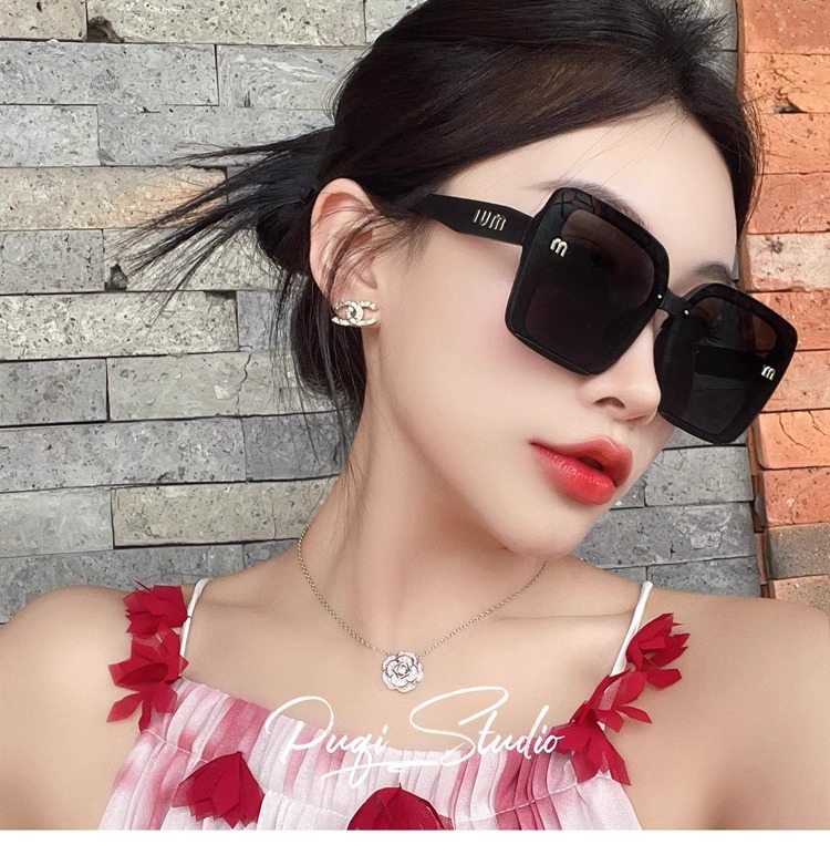 韩版大框黑色圆脸大脸防紫外线遮阳墨镜女潮气质高级感防晒太阳镜详情5