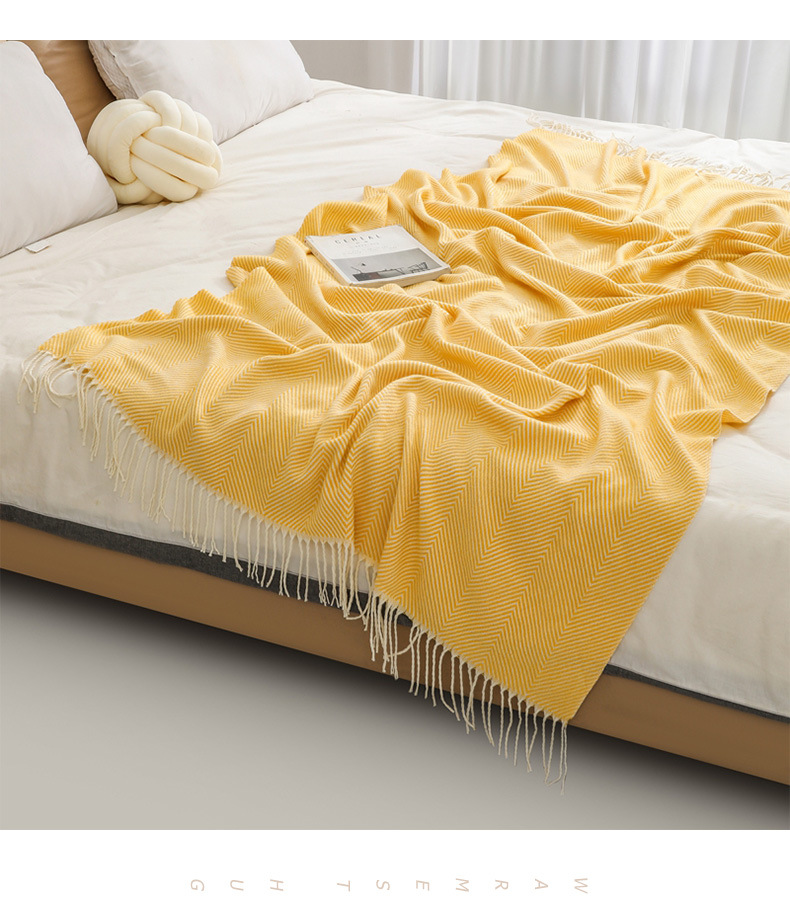 Sofa cover blanket, bed tail cover blanket, woven blanket, air conditioning blanket, shawl blanket, summer cooling blanket, nap blanket, towel wholesale pic 24