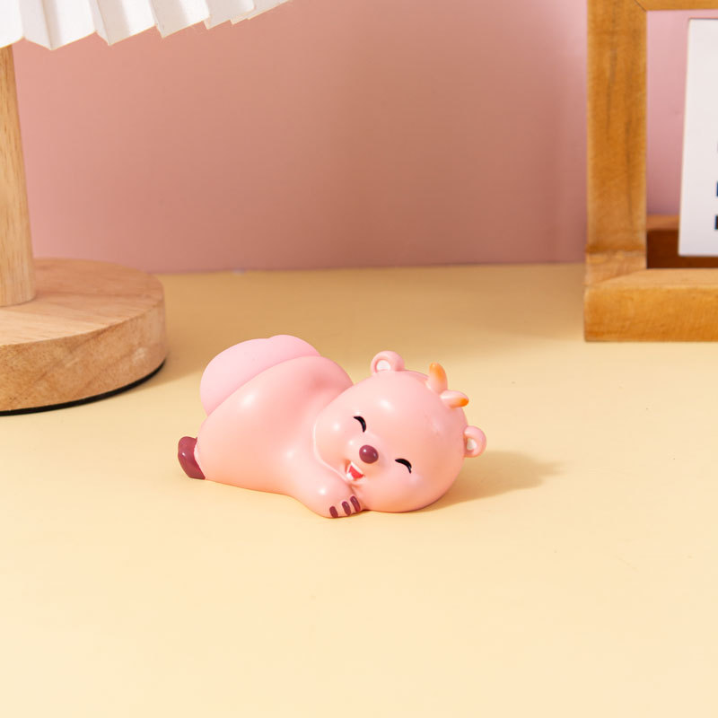 可爱网红小粉狸卡通潮玩摆件创意解压Q弹屁屁玩具公仔汽车内装饰详情4