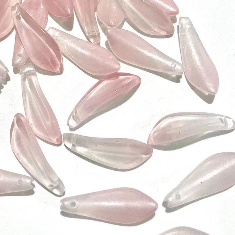 捷克琉璃兰花花瓣9*25mm珠子 DIY手工饰品古风发簪缠花配件材料 瓜子形状精致光泽手工珠子详情4