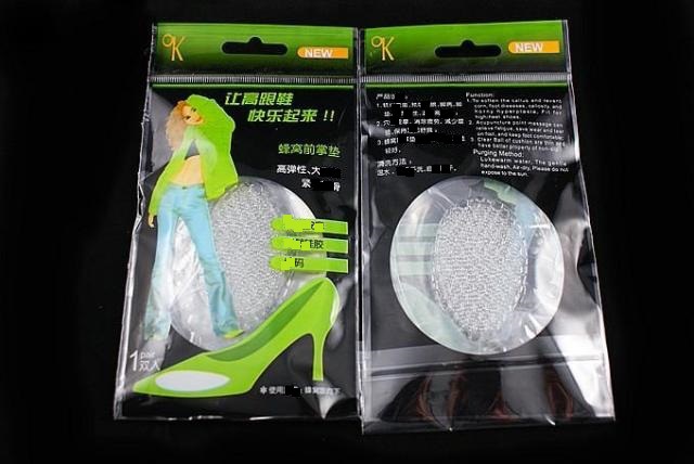 透明硅胶蜂窝前掌垫彩袋包装按摩防脚痛隐形高跟鞋 半码垫详情6
