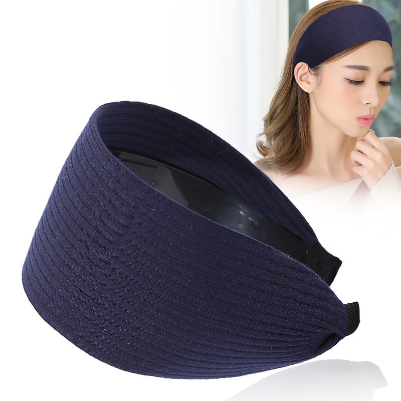 Cross-border wide-edge hair bands, Korean fashionable fabric hair clips, hair covers, anti-slip headwear, hair accessories to cover white hair, hair bands for women wholesale pic 4