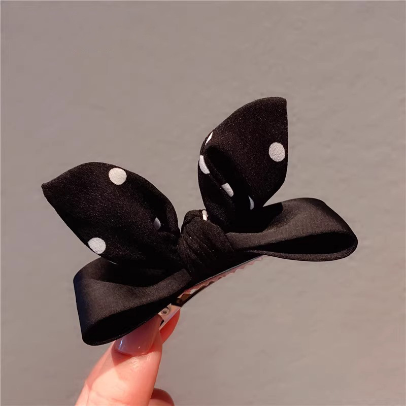 2025 High-end retro three-dimensional bow hair clip, Hepburn style elegant hair clip, ear top clip, hair accessory pic 12