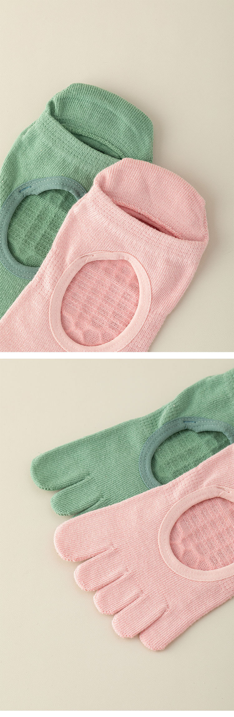 新款运动袜瑜伽袜短筒分指防滑袜专业普拉提袜子女五指袜批发健身详情6