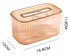 晶透纸巾盒轻奢客厅办公茶几桌面纸巾盒多功能遥控器收纳盒抽纸盒详情3
