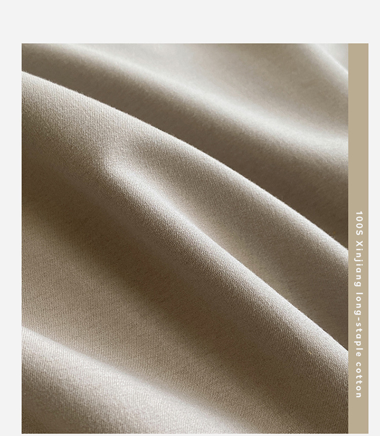 Nantong Home Textile solid color embroidered bedding four-piece set, brushed washed cotton Class a baby and mother grade quilt cover and bed sheet consignment pic 10