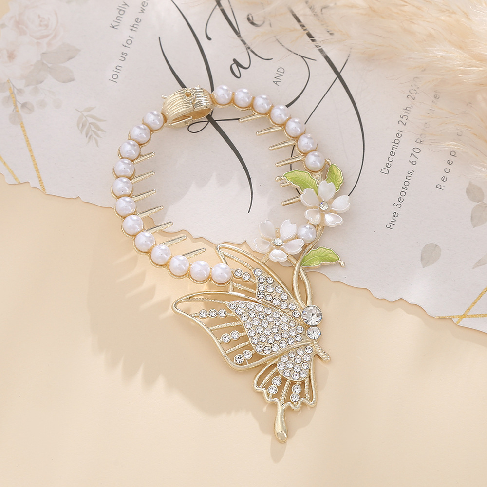 Ancient-style lily of the valley tassel hair clip headwear, forest-style super fairy bun hair clip, high-end bun hair buckle accessory pic 2