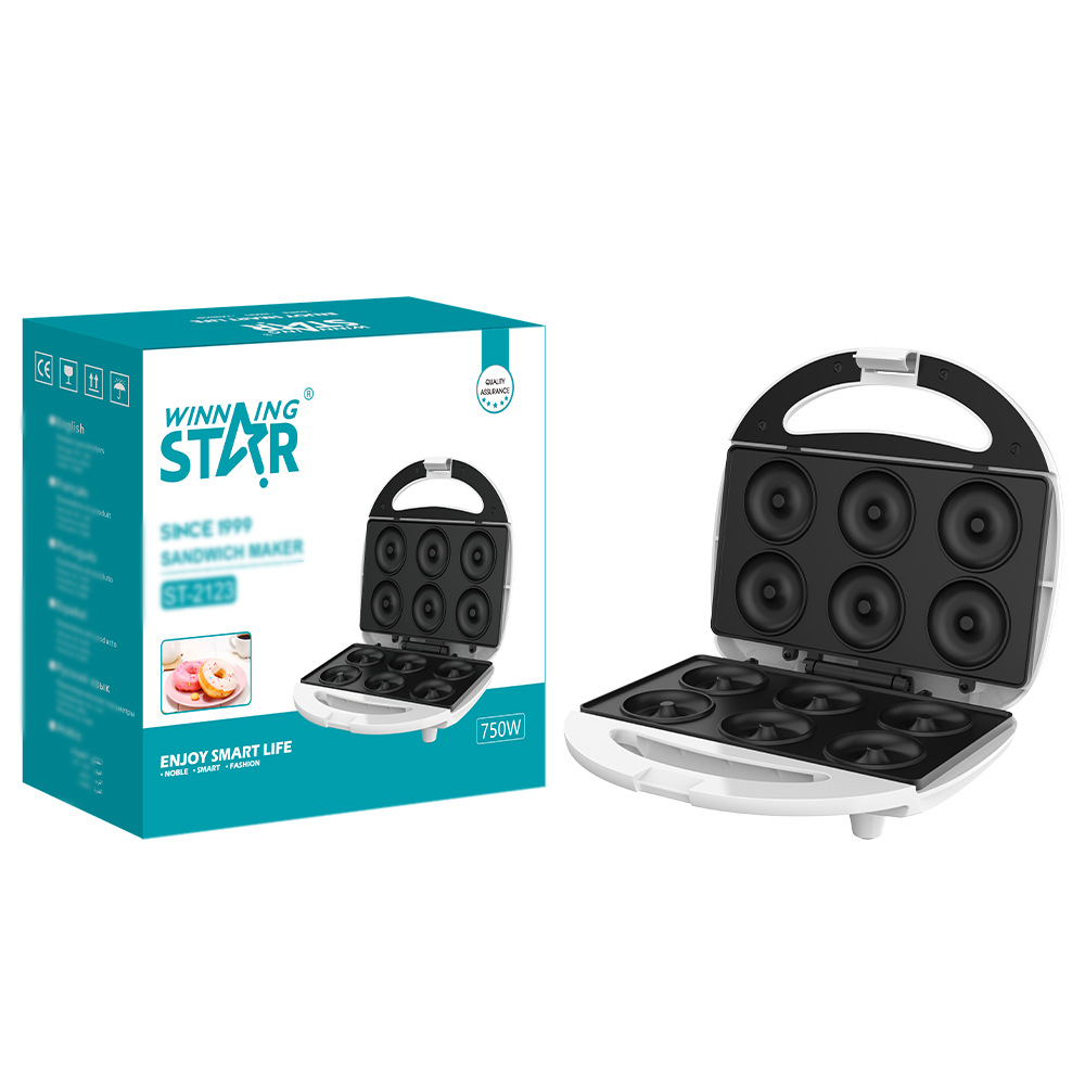winning star multi-functional sandwich maker, toaster, baking breakfast maker and doughnut maker for both British and European standards pic 6