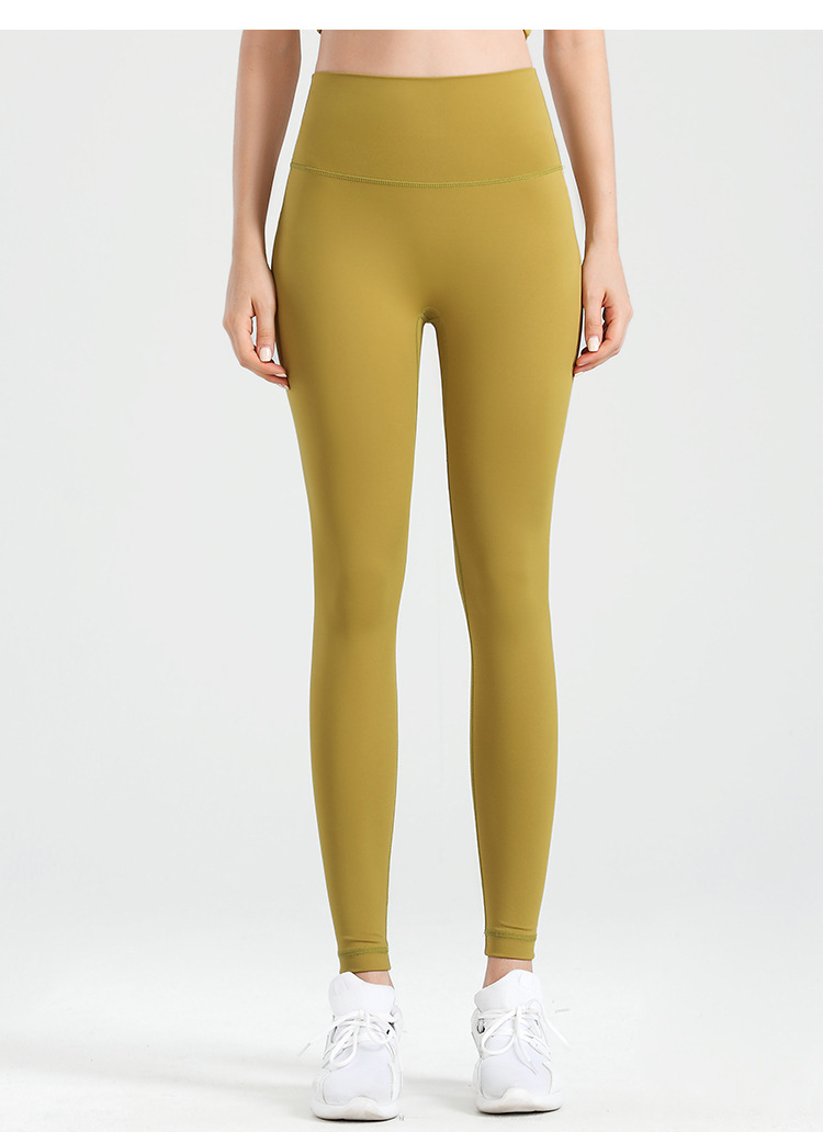 Yoga pants for women: High-waisted, hip-lifting, elastic compression, nude feel, tight-fitting sports pants, quick-drying running training, and outerwear fitness pants pic 12