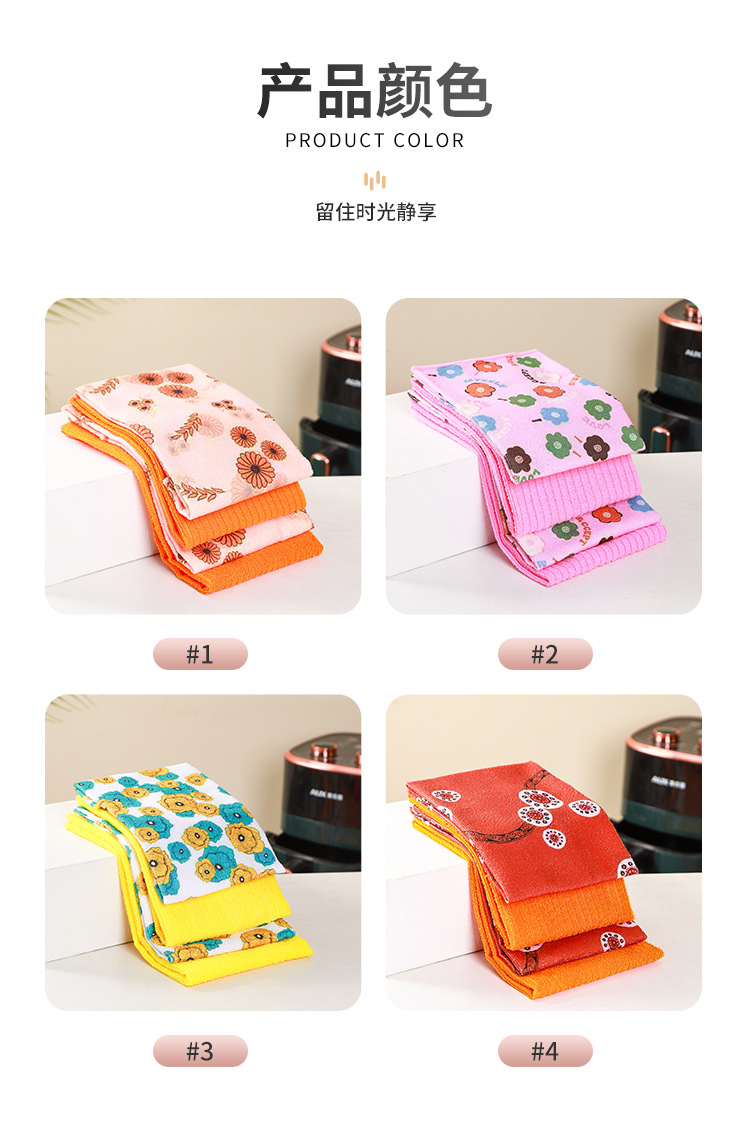 Dishwashing cloths, kitchen cleaning, printed table wiping cloths, oil-free, lint-free, absorbent cloths, wholesale dishwashing cloths pic 6