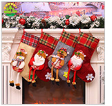 Christmas stocking series, Christmas stockings, dancing dolls, fences, Santa Claus, snowmen, gift stockings, candy stockings pic 26