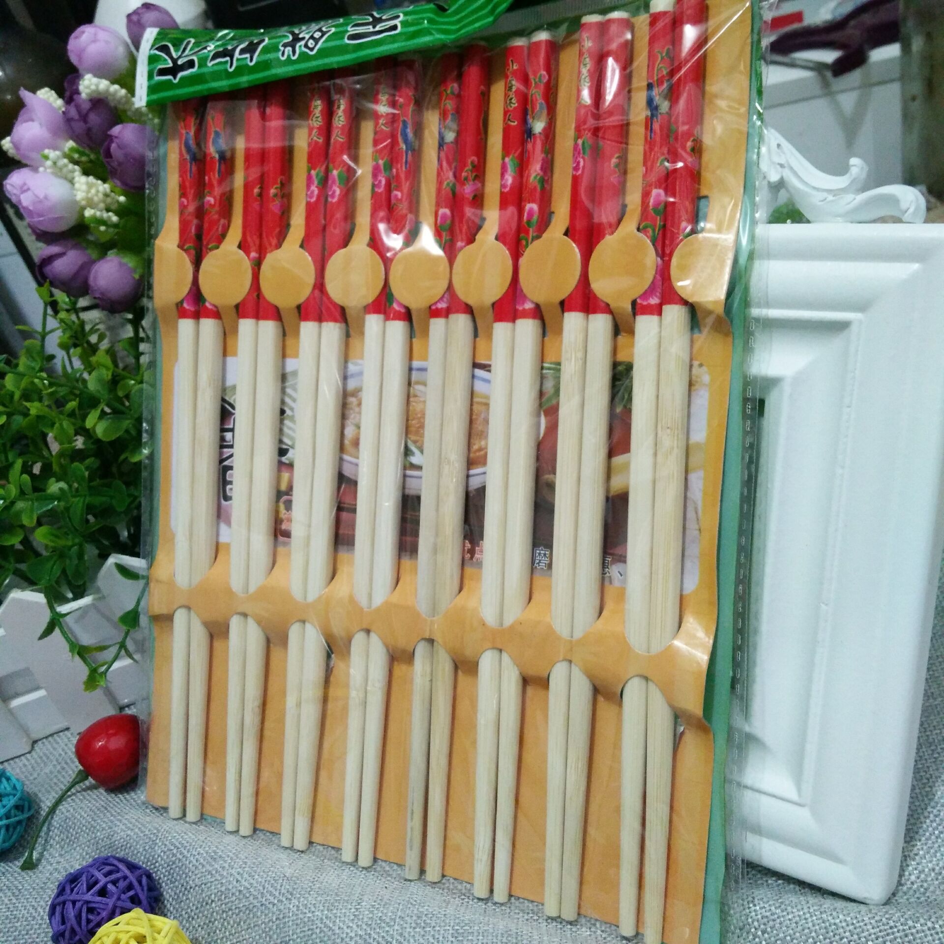 New eco-friendly and disinfected chopsticks, hot pot chopsticks, bamboo chopsticks, natural bamboo and wood unpainted chopsticks, 5 pairs, 10 pairs, hotel chopsticks pic 4