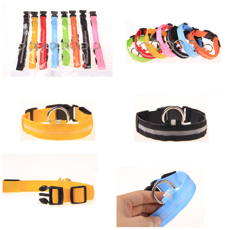 LED dog luminous collar, night-luminous pet collar strap, can be sent in one piece. Wire mesh collar strap, insulating sheet pic 11