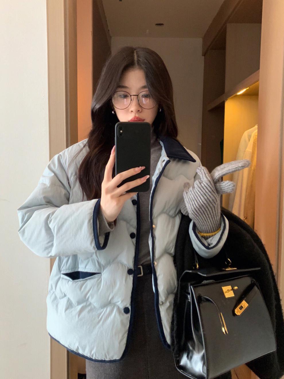 Lapel Dongdaemun light down cotton-padded jacket for women, short chanel-style cotton-padded jacket, casual coat for winter pic 4