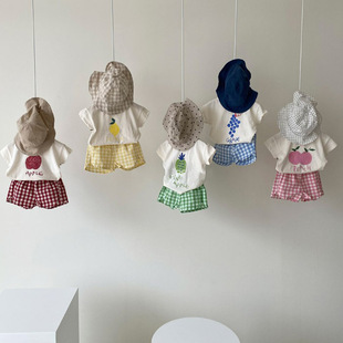 2024春夏韩国童装婴儿连体衣男女宝宝印花三角爬服婴童哈衣包屁衣详情23