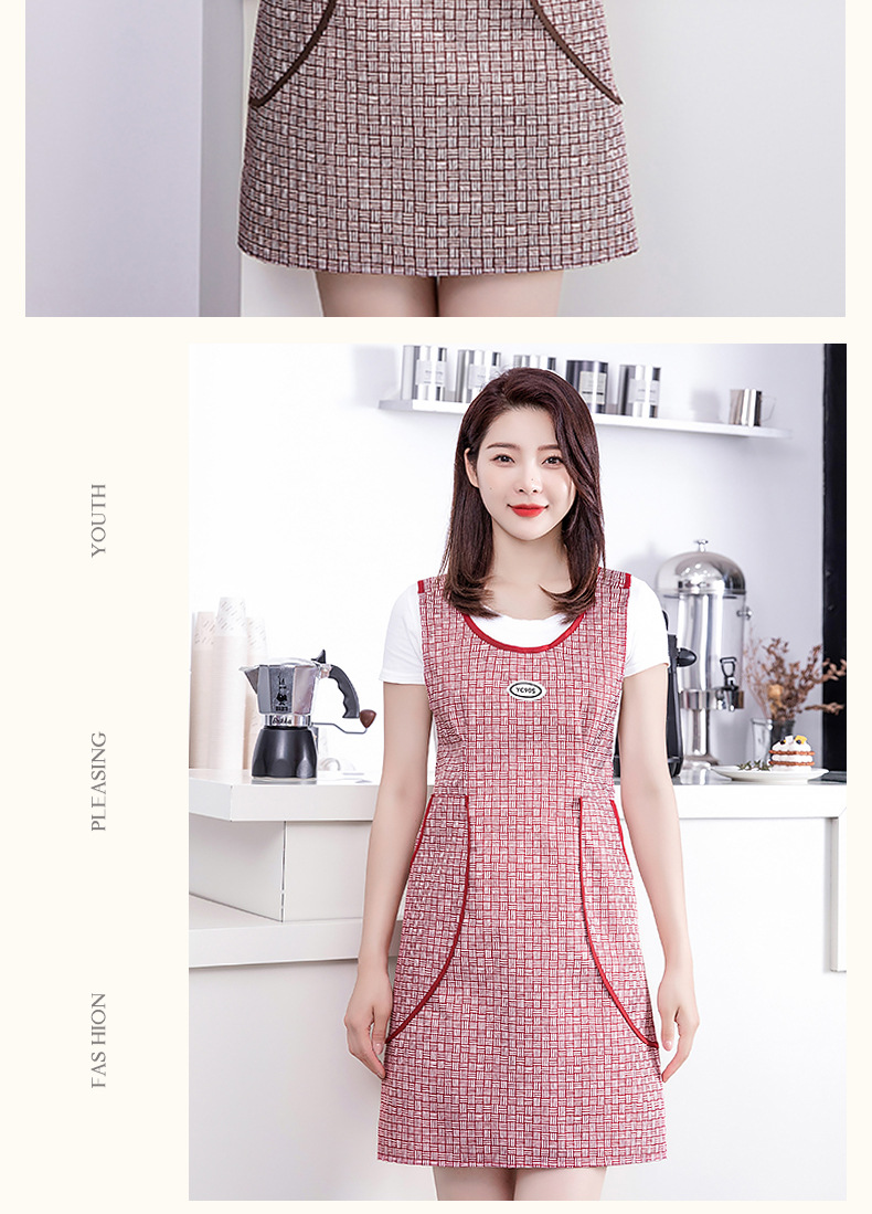 Waterproof and oil-resistant apron, summer thin design, kitchen stain-resistant, special for home cooking, new hooker-style large pocket baking waistband pic 11