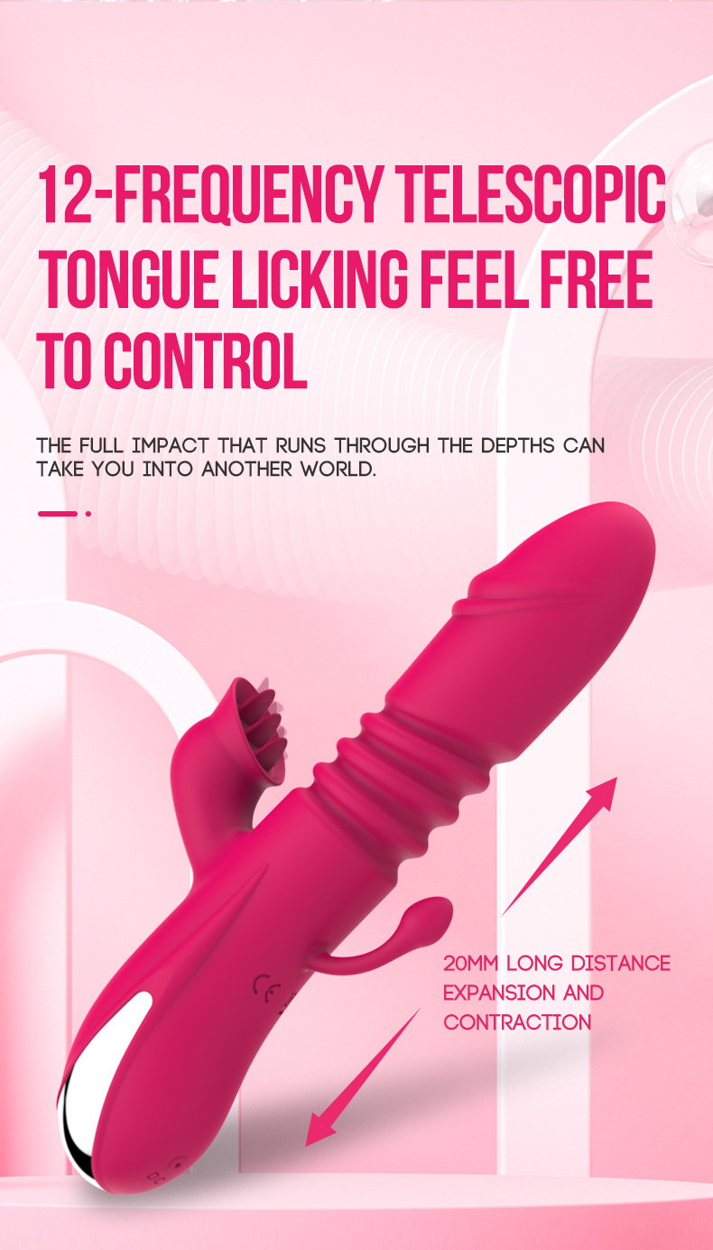 新款女用自慰舌舔振动棒硅胶充电加温伸缩棒成人情趣用品外贸详情7