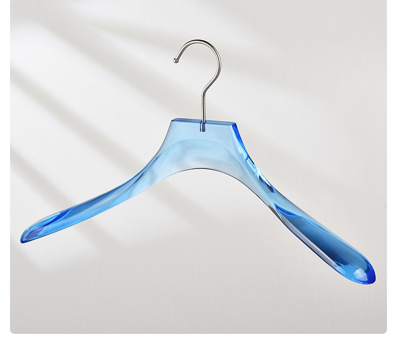 服装店网红亚克力轻奢无痕衣撑酒店成人裤夹透明防滑透明水晶衣架详情4