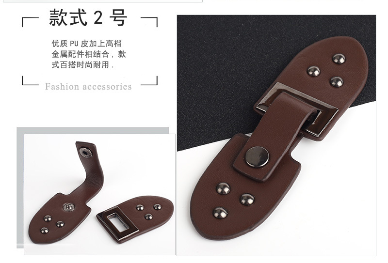 Metal leather buckles for windbreakers, belt buckles for overcoats, sweaters, fur scarves, and skirts pic 5