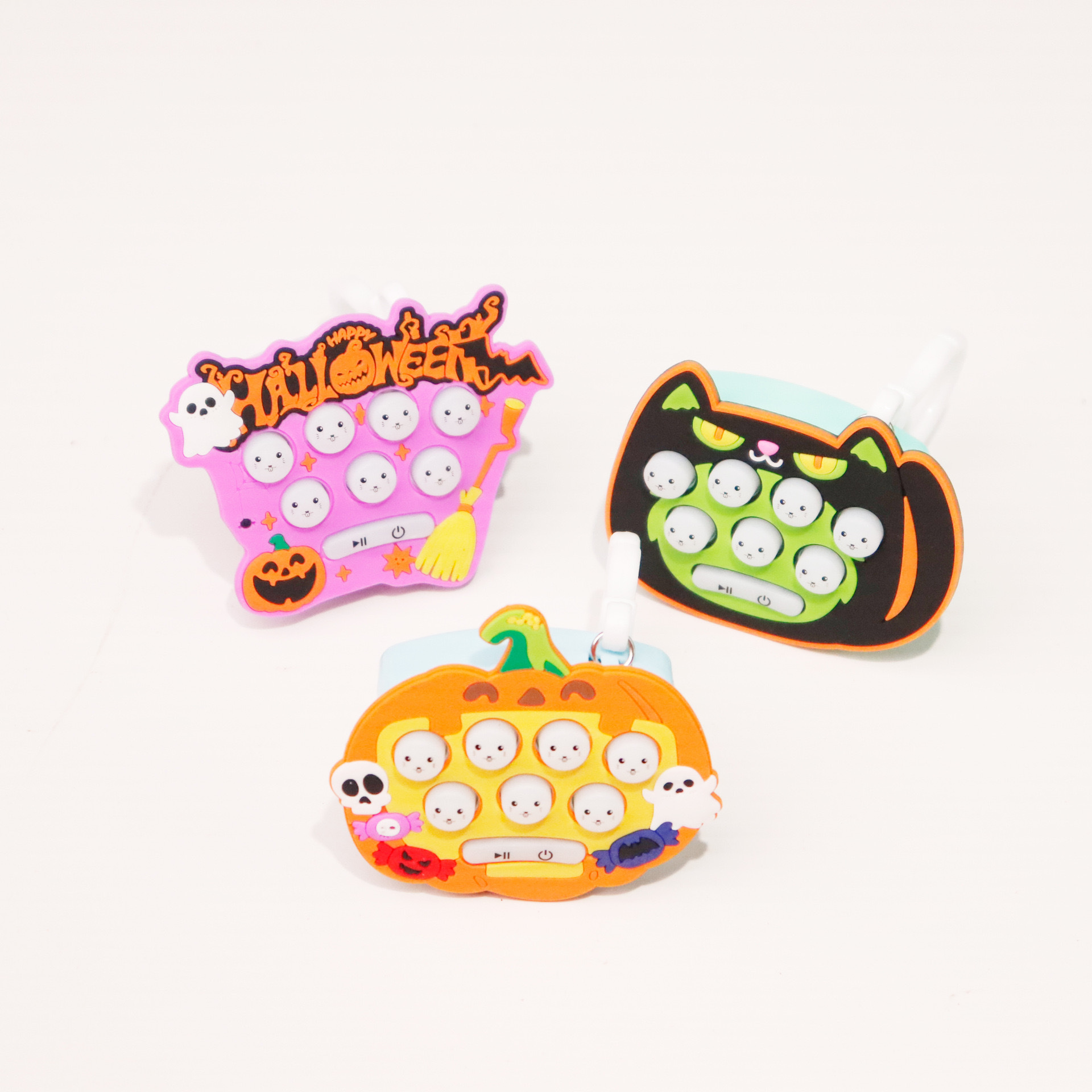 圣诞打地鼠万圣节掌上游戏机儿童速推机解压益智玩具钥匙扣挂件槐兴4455详情24