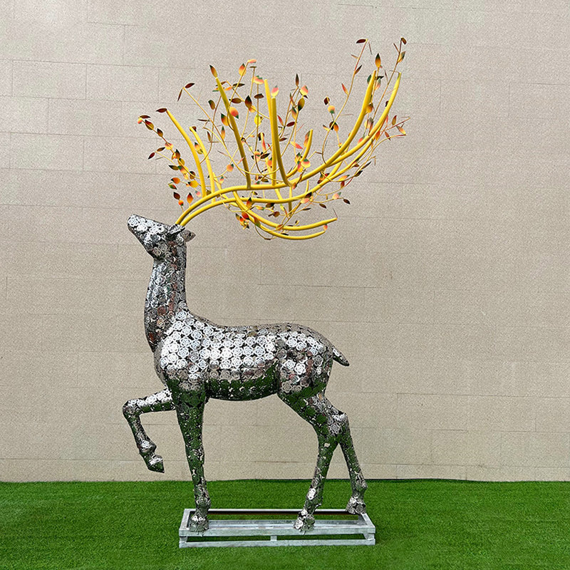 不锈钢雕塑镜面花纹动物编制镂空天鹅户外景观不锈钢雕塑定 制详情11