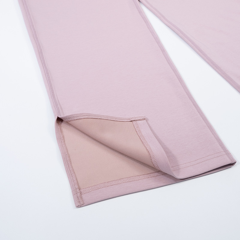 瑜伽服肌理垂感开衩裤阔腿长裤直筒高弹柔软女士运动详情27