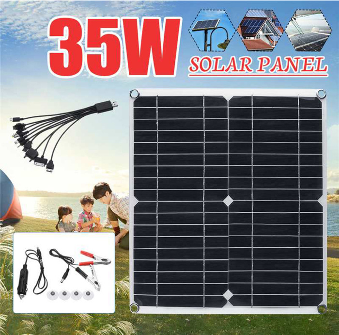 20W battery solar charger 18V 50W outdoor solar panel ship battery charger assembly pic 6