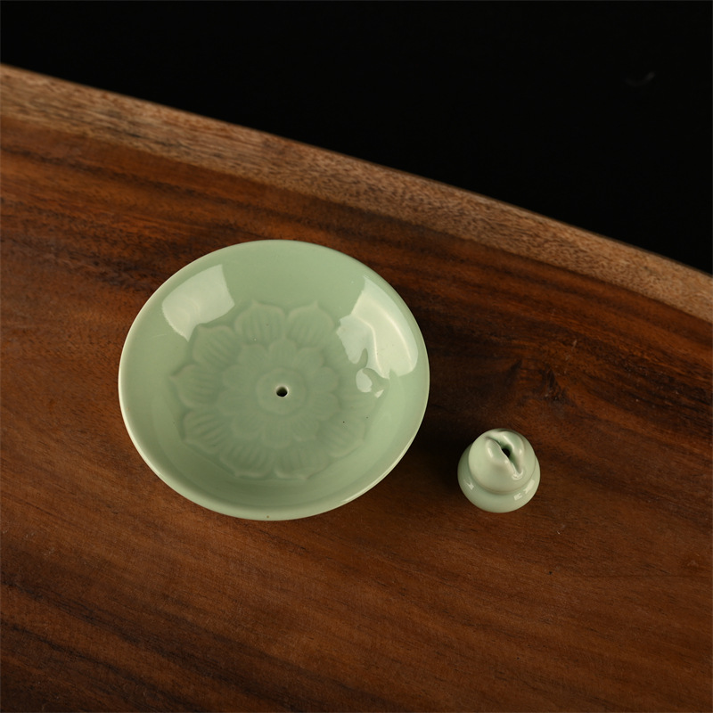 Portable incense stick, celadon incense stick, ceramic incense burner, household indoor agarwood and sandalwood incense burner, simple incense stand pic 8