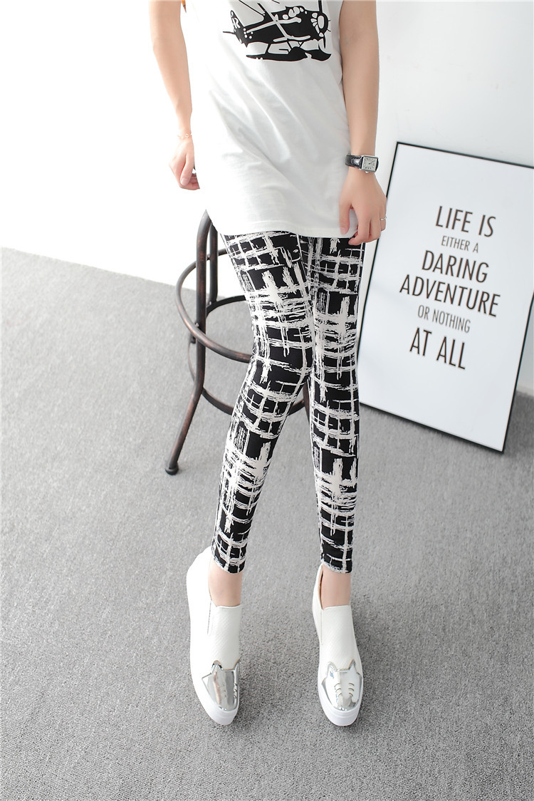 New spring dress, large-sized stretch, colorful star graffiti, personalized leggings for women pic 10