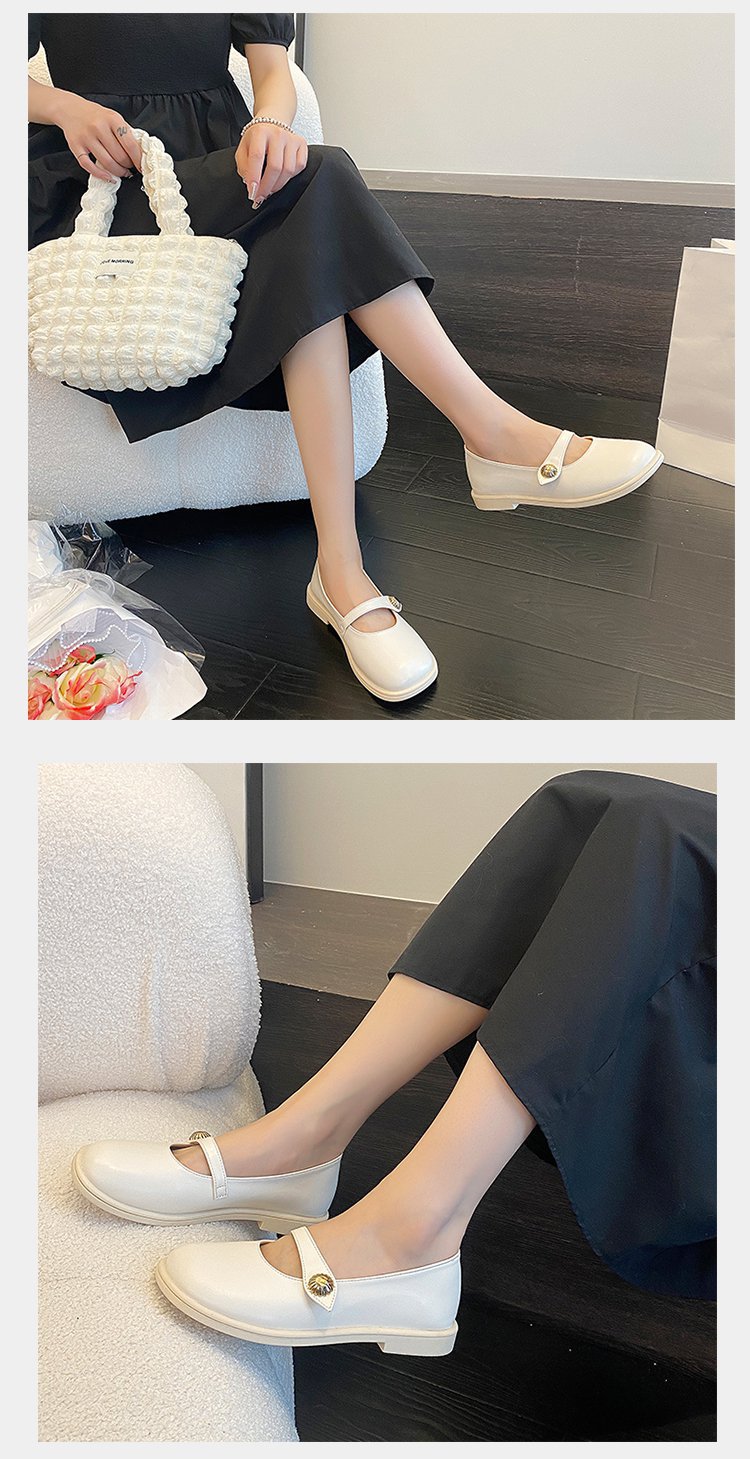 浅口低跟软面小皮鞋女2022年夏季新款学院风休闲舒适女式单鞋批发详情7