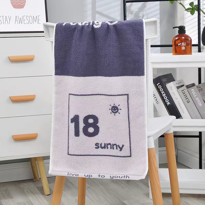 Futian cotton towels, adult face wash and bath towels, jacquard color-blocking face towels, household, supermarket, dormitory, company gifts pic 6