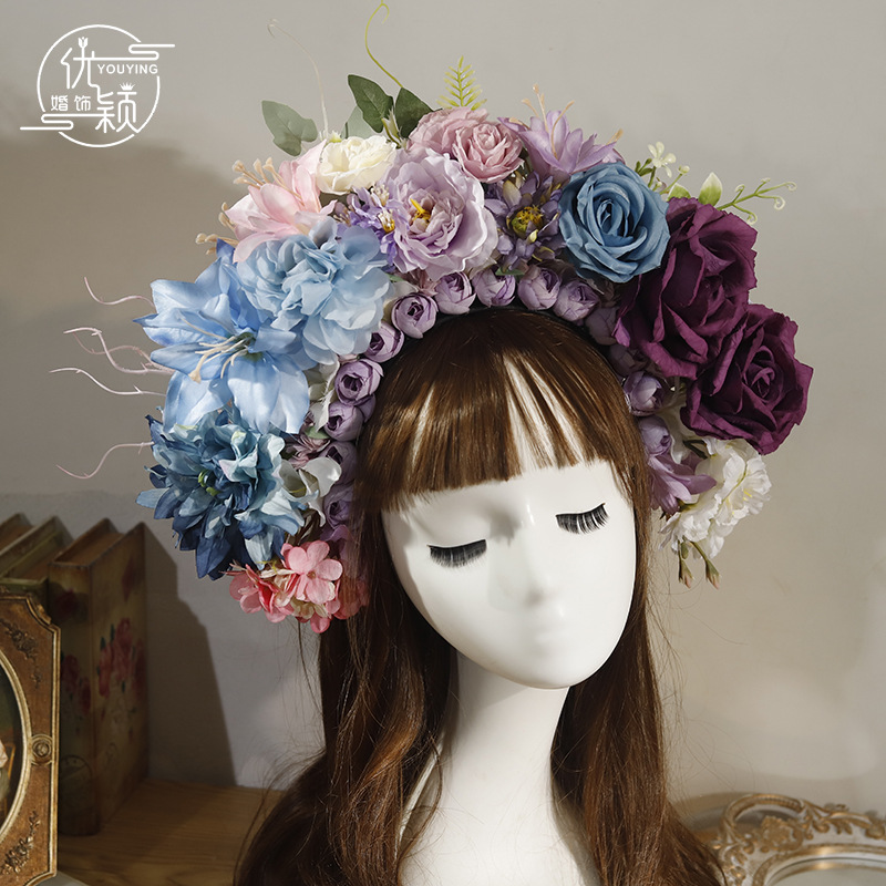 福建泉州浔埔女簪花头饰民族风花围高颜值爆款仿真花泉州簪花新款详情32