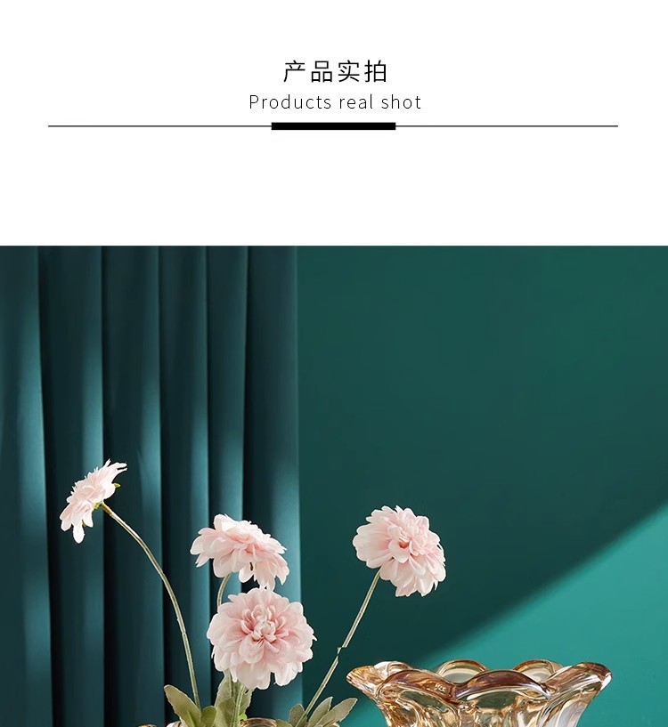 北欧ins高颜值罗马高脚风灯透明玻璃花瓶水养鲜花插花器餐桌摆件详情25