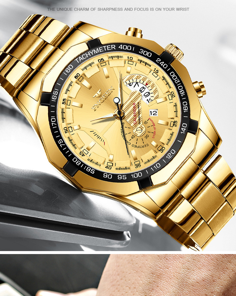 Fenzun waterproof non-mechanical watch, large dial watch, super large new calendar cross-border Shopee watch, creative technology pic 47