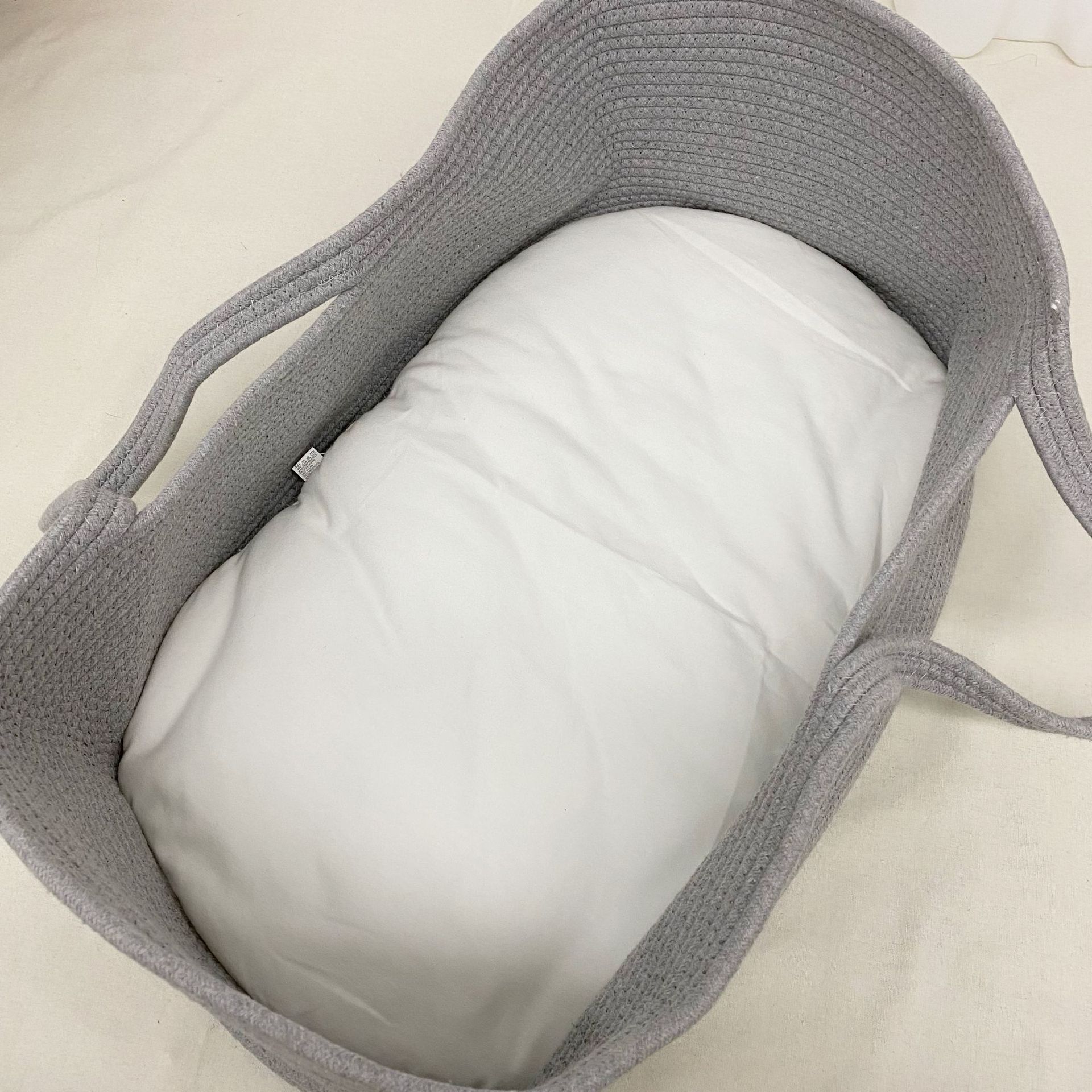 Portable pure cotton woven baby sleeping basket, portable baby crib for going out pic 82