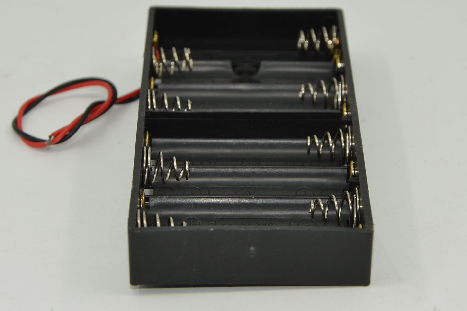 5号8节电池盒 12V没盖没开关带红黑线 8AA电池座 五号八节详情4