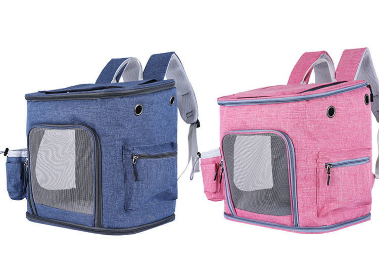 Cat backpack, large cat bag, portable for going out, double-shoulder, large capacity canvas, breathable for summer, cat bag, dog bag, pet bag pic 8