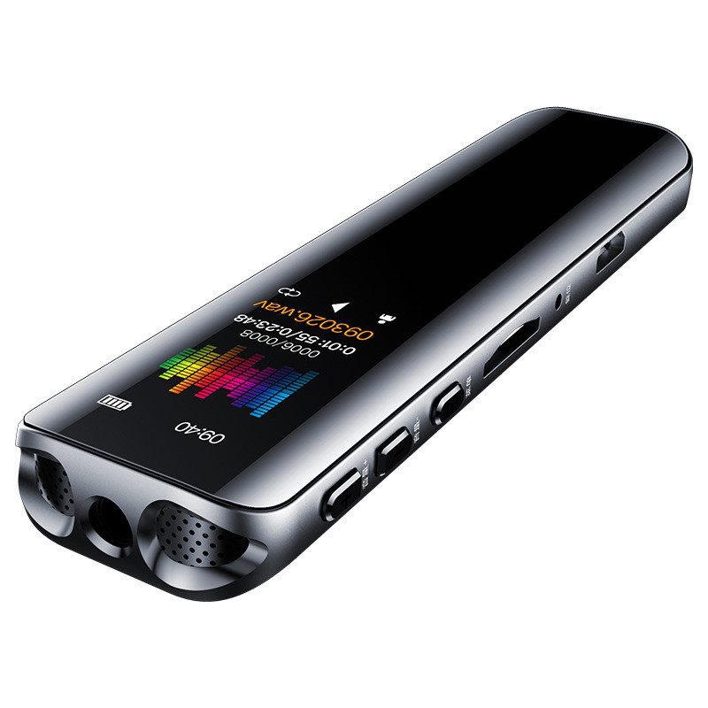 One-click recording digital voice recorder, color screen voice recorder, MP3 player, ultra-long standby time, 1536Kbps pic 3