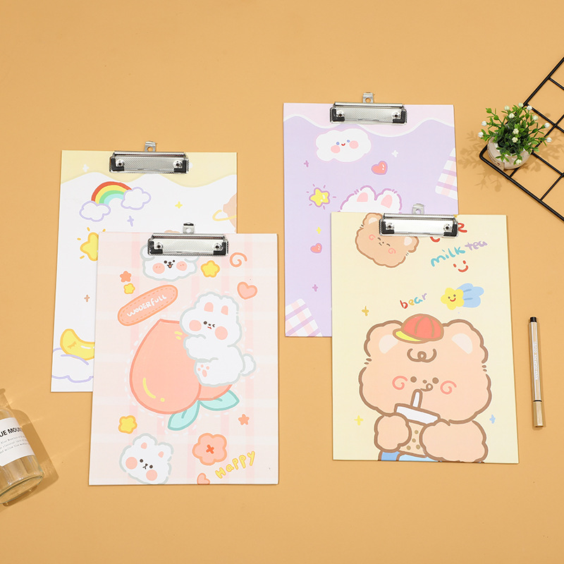 A4学生卡通写字硬垫板文件试卷资料夹板ins风三丽鸥可爱大号板夹详情25