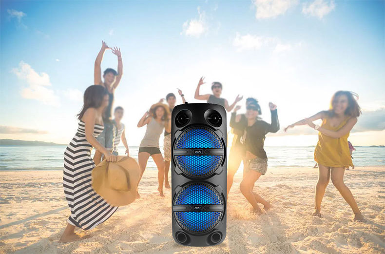 The best-selling RX-6208 dual 6.5-inch outdoor multi-functional portable Bluetooth speaker, a mobile high-volume basket tooth speaker pic 9