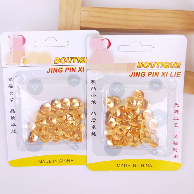 1-yuan store gold thumbtacks, gold thumbtacks, card-mounted gold thumbtacks, soaked thumbtacks for office use, 1 yuan per piece pic 4